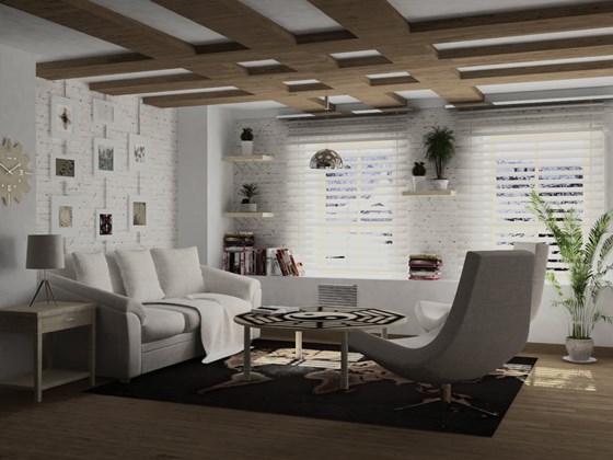 Работы из 3D Max: Гостиная